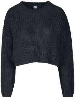 "Ladies Wide Oversize Sweater" Knit Jumper Black By Urban Classics