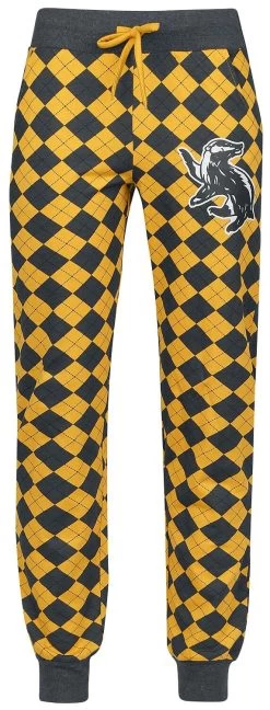 "Hufflepuff" Pyjama Pants Grey-yellow By Harry Potter