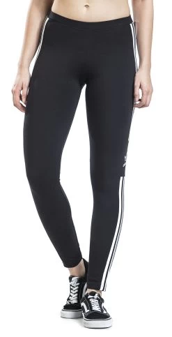 "Trefoil Leggings" Leggings Black-white By Adidas -Fashion Lady Clothing Shop 384597wa