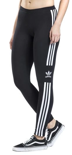 "Trefoil Leggings" Leggings Black-white By Adidas -Fashion Lady Clothing Shop 384597wa2