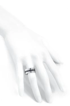 "Rammstein" Ring Silver-coloured By Rammstein -Fashion Lady Clothing Shop 387934c2