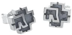 "Rammstein Logo" Earring Set Silver-coloured By Rammstein