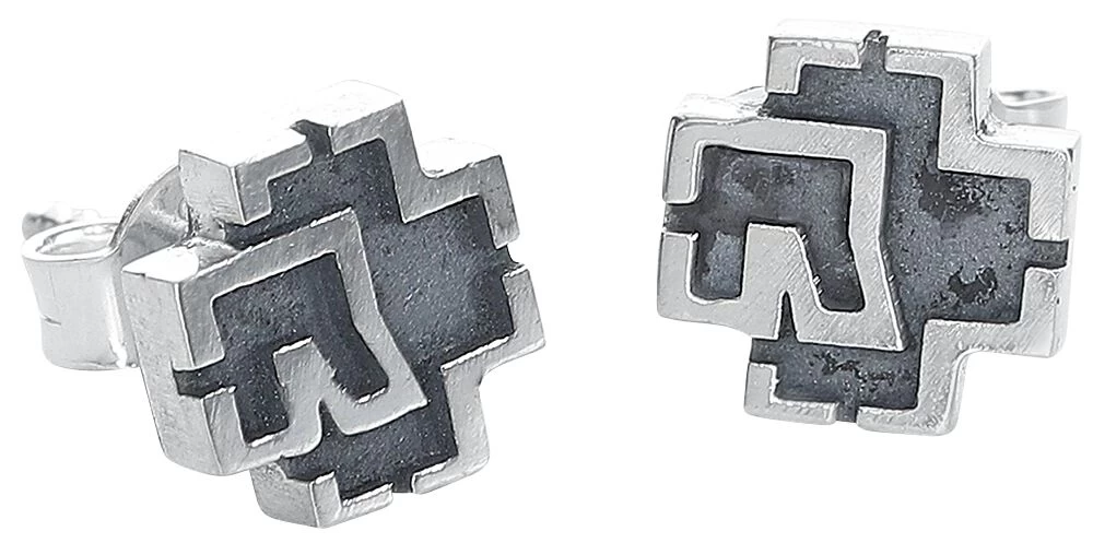 "Rammstein Logo" Earring Set Silver-coloured By Rammstein 1 "Rammstein Logo" Earring Set Silver-coloured By Rammstein