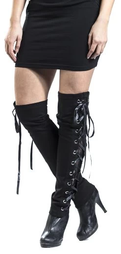 "Passion" Knee Socks Black By Gothicana By EMP -Fashion Lady Clothing Shop 387980wa