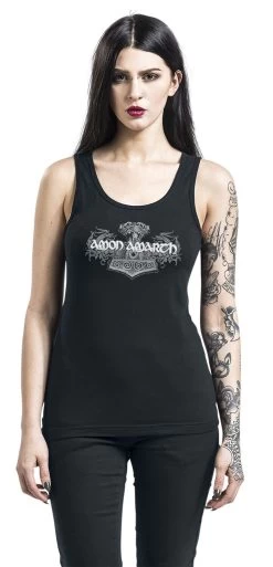 "Viking Horses" Top Black By Amon Amarth -Fashion Lady Clothing Shop 392189wa