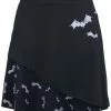 "Pastel Bats" Short Skirt Black By Outer Vision