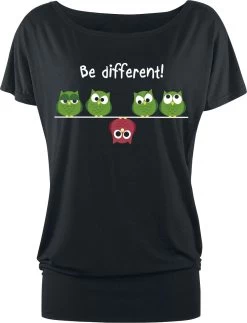"Be Different!" T-Shirt Black By Be Different! -Fashion Lady Clothing Shop 393994c