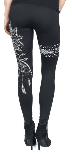 "Built For Comfort" Leggings Black By Gothicana By EMP -Fashion Lady Clothing Shop 395474wb