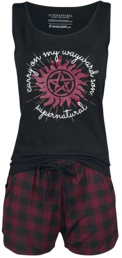 "Carry On" Pyjama Black-red By Supernatural