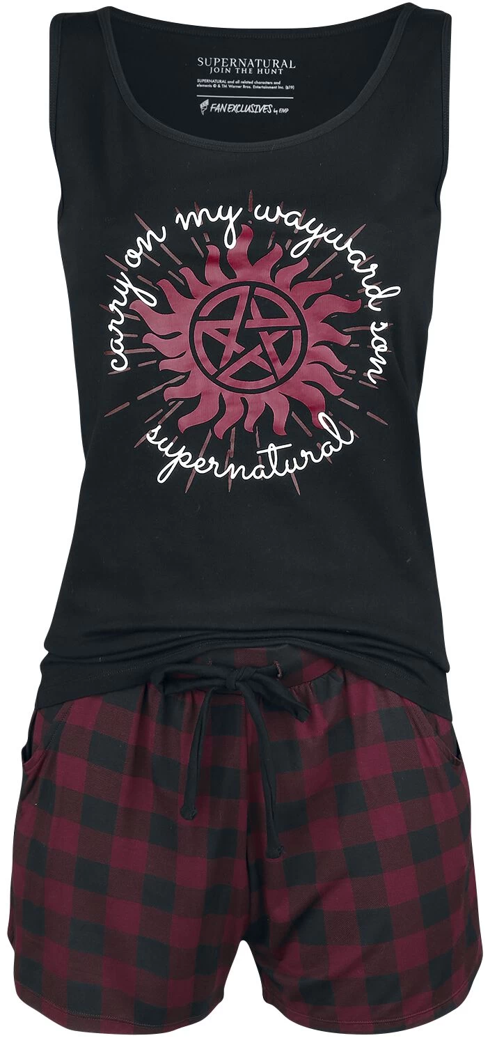 "Carry On" Pyjama Black-red By Supernatural 1 "Carry On" Pyjama Black-red By Supernatural