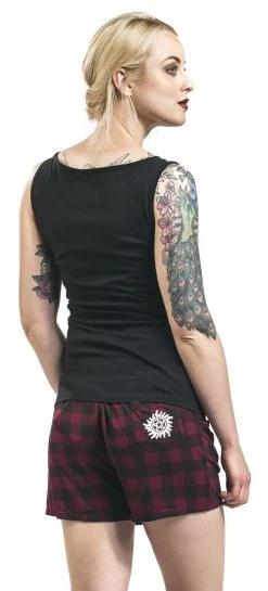 "Carry On" Pyjama Black-red By Supernatural 15 "Carry On" Pyjama Black-red By Supernatural -Fashion Lady Clothing Shop 398135wb