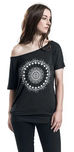 "Can You Read My Mind" T-Shirt Black By Gothicana By EMP -Fashion Lady Clothing Shop 440224wa