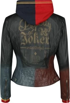 "Harley Quinn - Daddy's Lil' Monster" Leather Jacket Multicolour By Suicide Squad -Fashion Lady Clothing Shop 440851b