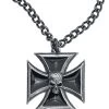 "Black Knight's Cross" Necklace By Alchemy Gothic