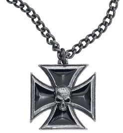 "Black Knight's Cross" Necklace By Alchemy Gothic