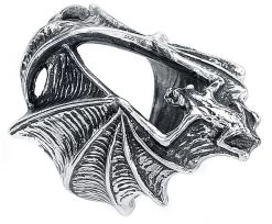 "Stealth" Ring Silver-coloured By Alchemy Gothic -Fashion Lady Clothing Shop 442672d