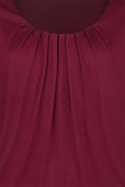 "Frail Shirt" Long-sleeve Shirt Burgundy By Black Premium By EMP -Fashion Lady Clothing Shop 444412d
