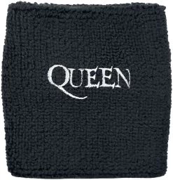 "Logo - Wristband" Sweatband Black By Queen