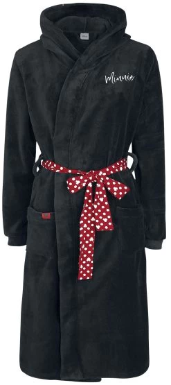 "Minnie" Bathrobe Black By Mickey Mouse