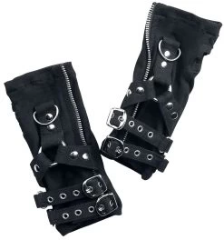 "Ellis Gloves" Fingerless Gloves Black By Poizen Industries