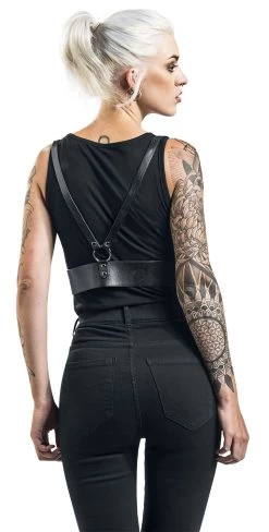 "Revon Belt" Harness Black By Poizen Industries -Fashion Lady Clothing Shop 449828wb