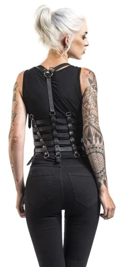 "Nox Belt" Harness Black By Poizen Industries -Fashion Lady Clothing Shop 449830wb