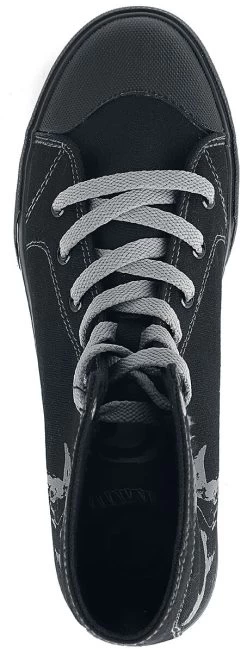"Walk The Line" Sneakers High Black By Black Premium By EMP -Fashion Lady Clothing Shop 451442a4