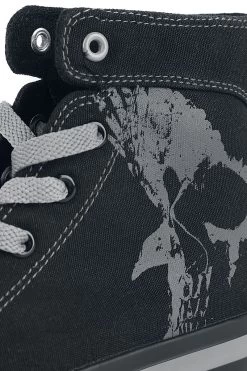 "Walk The Line" Sneakers High Black By Black Premium By EMP -Fashion Lady Clothing Shop 451442d