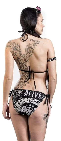 "Mix And Match" Bikini Bottom Black By Rock Rebel By EMP -Fashion Lady Clothing Shop 454519wb