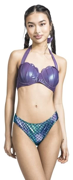 "Shell" Bikini Bottom Lilac-blue By The Little Mermaid -Fashion Lady Clothing Shop 457556wa