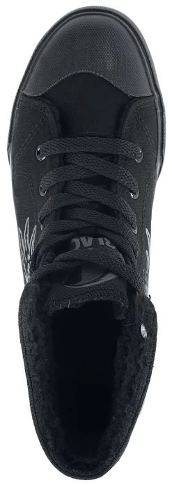 "Lined Sneakers With Raven Print" Sneakers High Black By Black Premium By EMP 10 "Lined Sneakers With Raven Print" Sneakers High Black By Black Premium By EMP -Fashion Lady Clothing Shop 459043a4