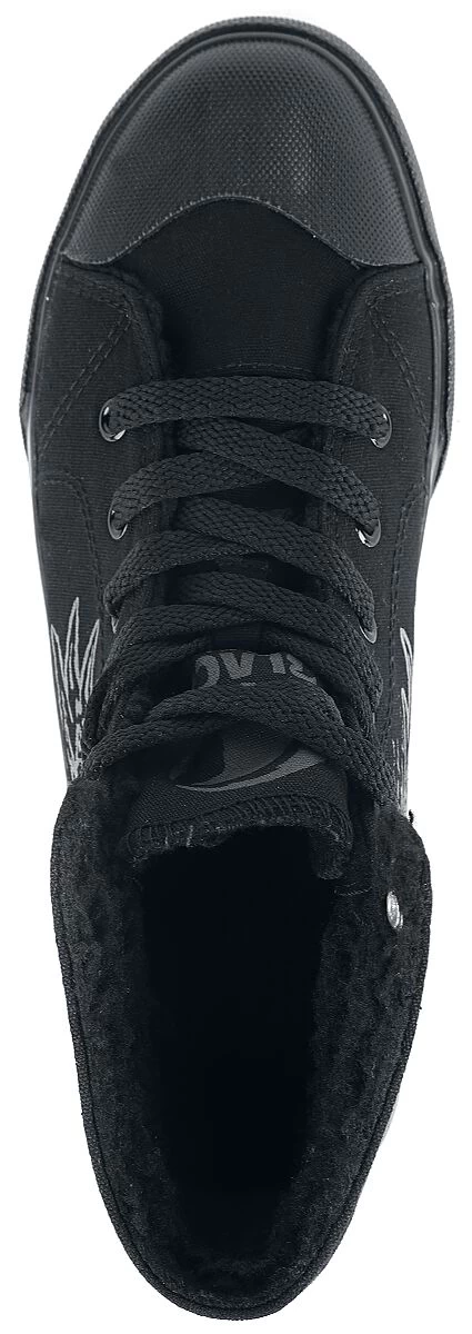 "Lined Sneakers With Raven Print" Sneakers High Black By Black Premium By EMP 4 "Lined Sneakers With Raven Print" Sneakers High Black By Black Premium By EMP - Image 4