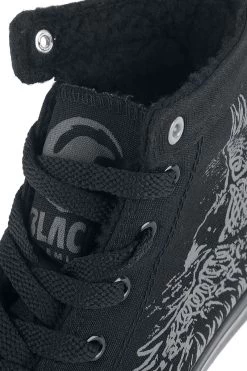 "Lined Sneakers With Raven Print" Sneakers High Black By Black Premium By EMP 12 "Lined Sneakers With Raven Print" Sneakers High Black By Black Premium By EMP -Fashion Lady Clothing Shop 459043d