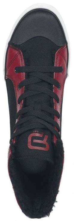 "Lined Sneakers" Sneakers High Black-red By RED By EMP -Fashion Lady Clothing Shop 459306a4
