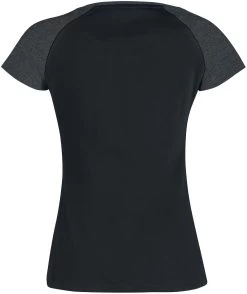 "Short Raglan Road" T-Shirt Black/mottled Grey By RED By EMP -Fashion Lady Clothing Shop 460070b