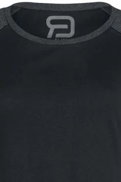 "Short Raglan Road" T-Shirt Black/mottled Grey By RED By EMP -Fashion Lady Clothing Shop 460070d