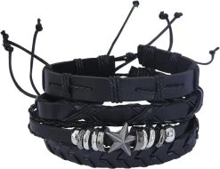 "Star Mix" Bracelet Set Black By RED By EMP