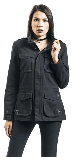 "Ladies M65 Jacket" Between-seasons Jacket Black By Brandit -Fashion Lady Clothing Shop 463515wa