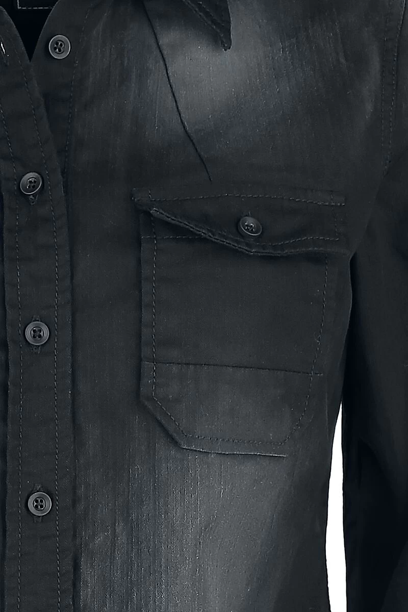 "Hardee Girl Shirt" Longsleeve Black By Brandit 3 "Hardee Girl Shirt" Longsleeve Black By Brandit - Image 3