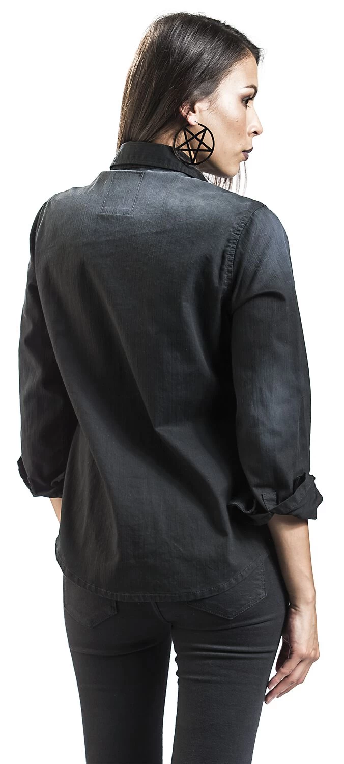 "Hardee Girl Shirt" Longsleeve Black By Brandit 5 "Hardee Girl Shirt" Longsleeve Black By Brandit - Image 5