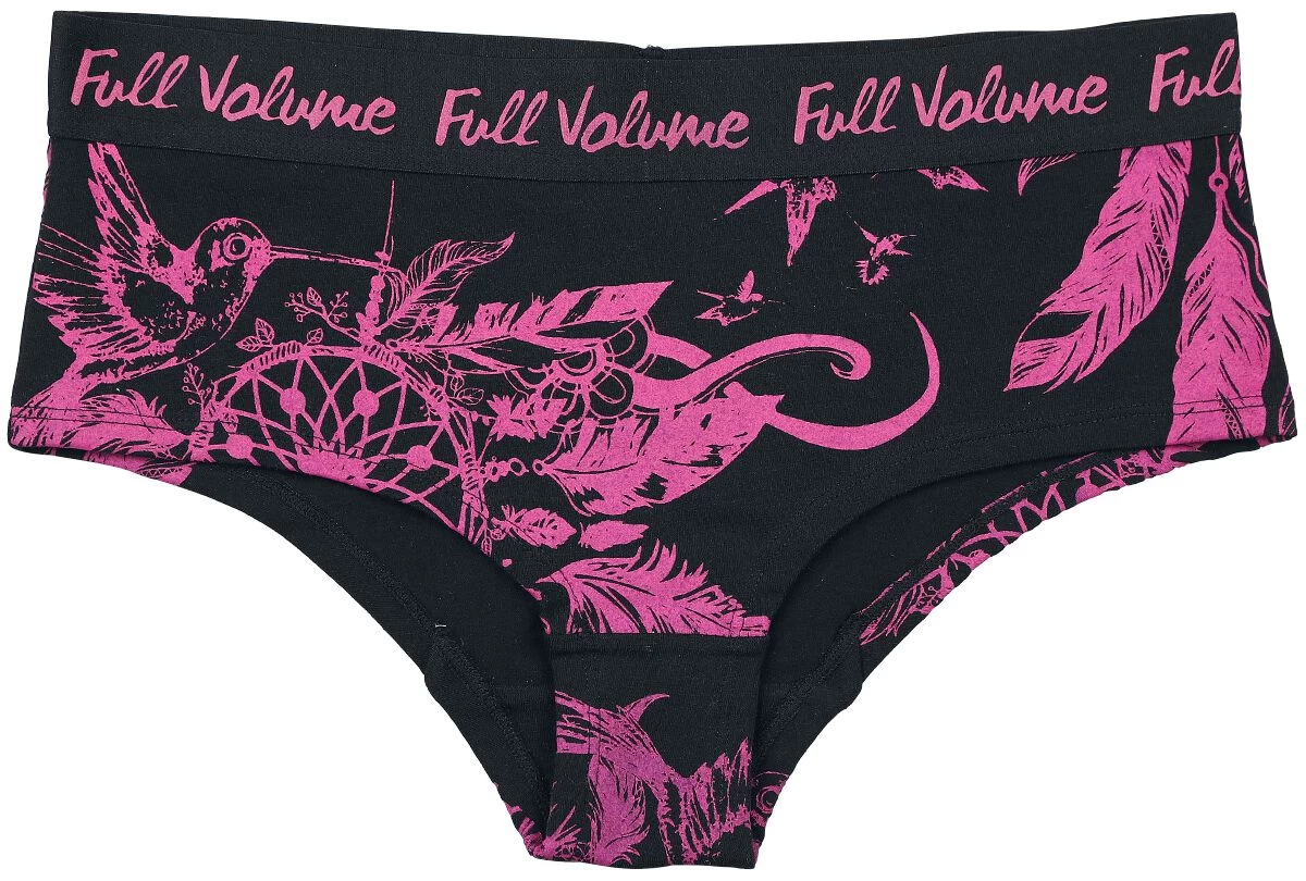 "3-Set Black/Pink Panties In Uni-Colour And With Print" Panty Set Black By Full Volume By EMP 4 "3-Set Black/Pink Panties In Uni-Colour And With Print" Panty Set Black By Full Volume By EMP - Image 4