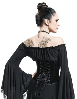 "Sexy Waspie Waist Cincher" Underbust Corsage Black By Burleska -Fashion Lady Clothing Shop 465545wb