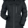 "Black Winter Jacket With Quilting And Hood" Winter Jacket Black By RED By EMP