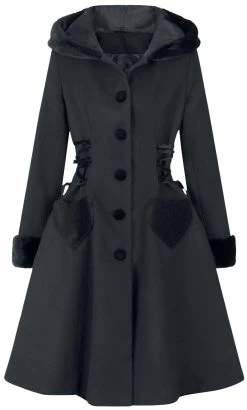 "Scarlett Coat" Coats Black By Hell Bunny