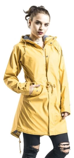 "Travby Fisher" Raincoat Yellow By Derbe Hamburg -Fashion Lady Clothing Shop 468111wa