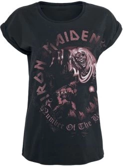 "Number Of The Beast" T-Shirt Black-used Look By Iron Maiden