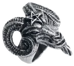 "Baphomet" Ring By Alchemy Gothic -Fashion Lady Clothing Shop 471662d