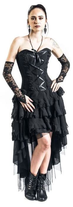 "Gothic Arm Warmers" Arm Warmers Black By Sinister Gothic -Fashion Lady Clothing Shop 472197wa