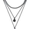 "Matte Black Cross" Necklace Black By Gothicana By EMP