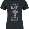 "Save A Brain - Read A Book" T-Shirt Black By Slogans